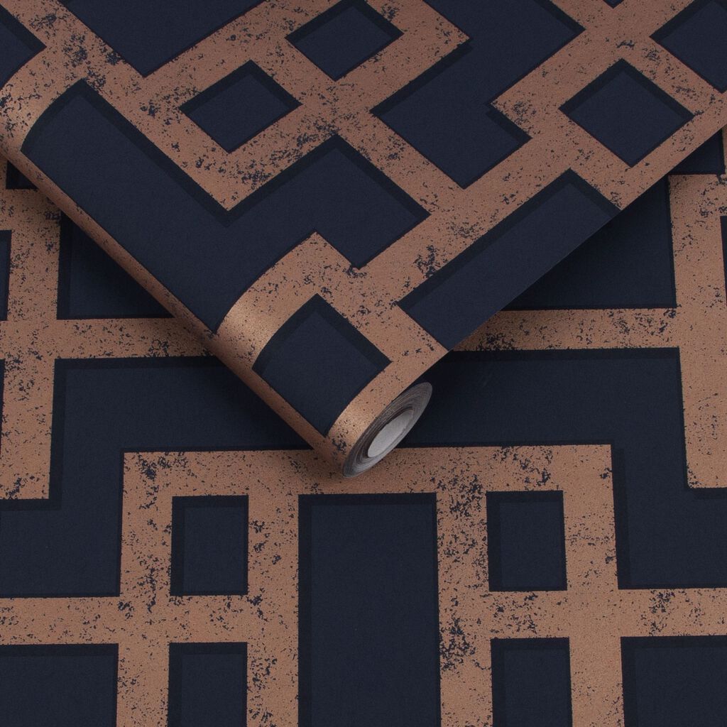 1024x1024 Rendo Blue & Copper Wallpaperéco & Co