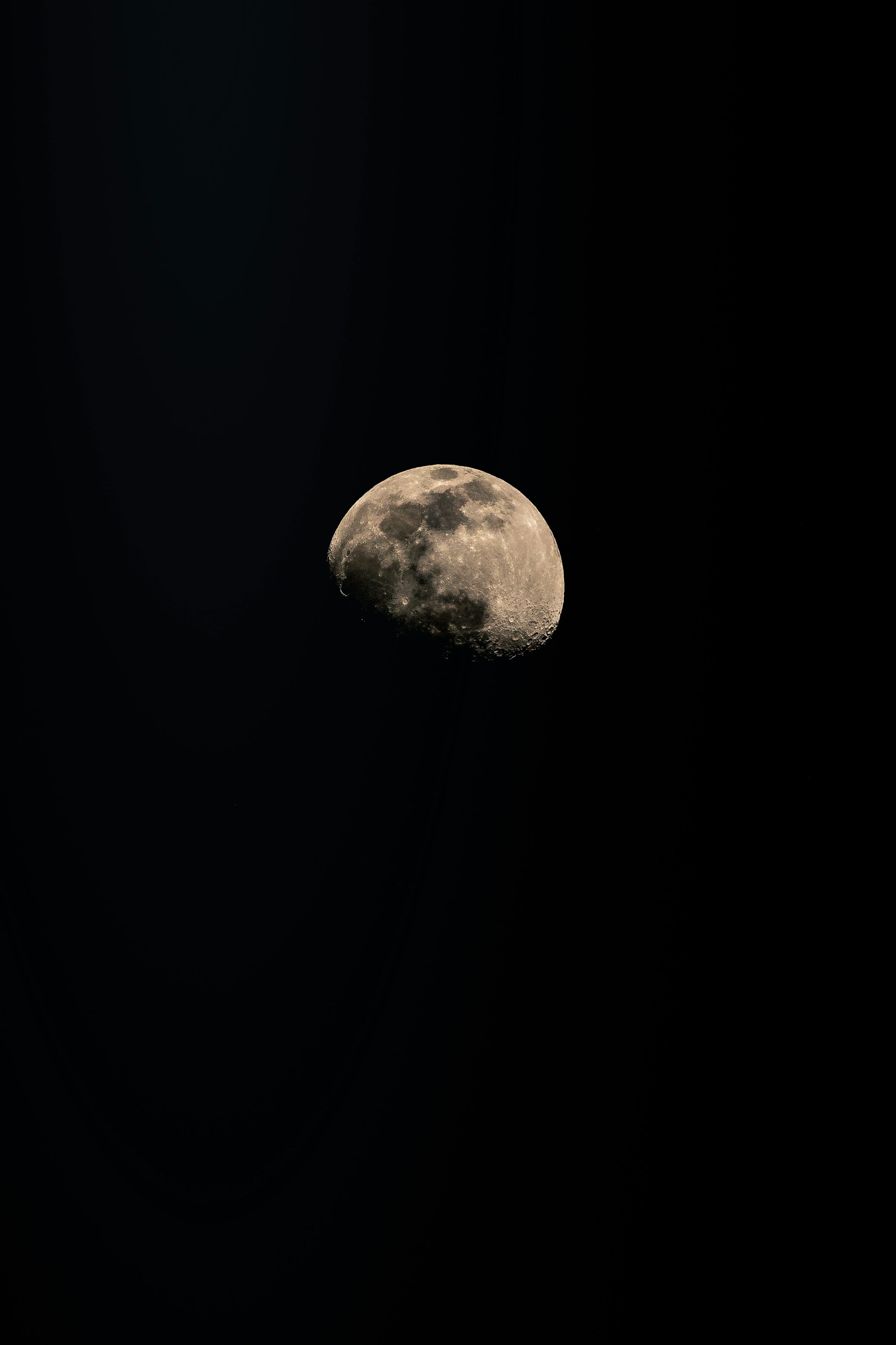 3000x4501 Full moon in dark night sky