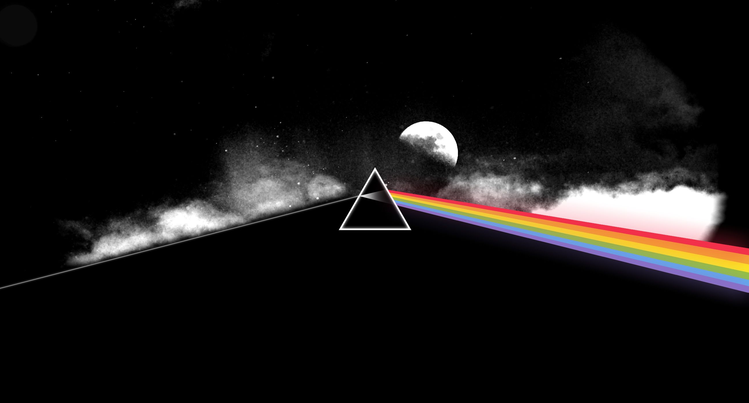2600x1400 Wallpaper Dark Side of The Moon, The Dark Side of The Moon, Pink Floyd, Light, Atmosphere, Background Free Image