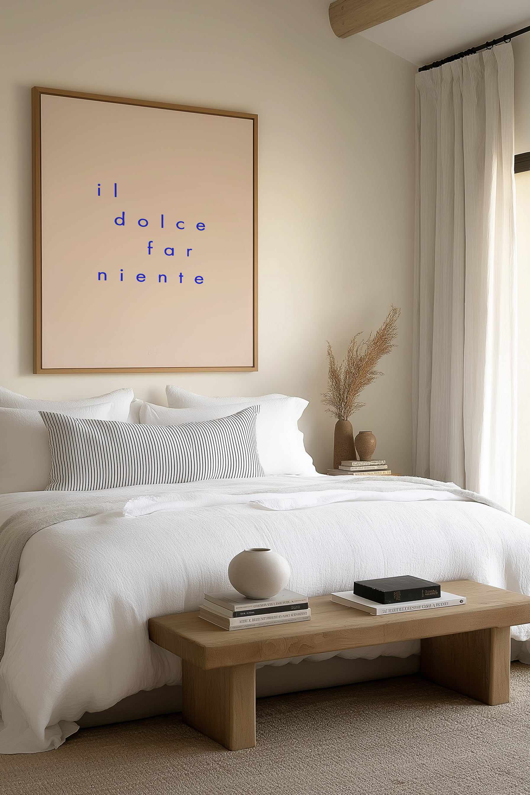 1792x2688 Il dolce far niente. Framed Canvas Wall Art