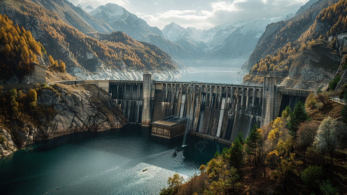 1200x673 The Hydroelectric Power Plant Near The Large Earth Dam In The Valley, Dam, Station, Water Background Image And Wallpaper for Free Download