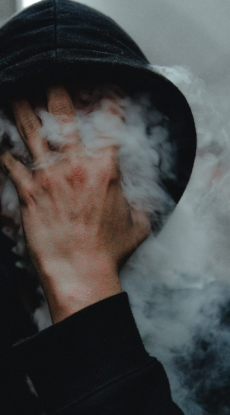 800x1440 SmokeHood, Tupac2x, awesome, cool, hood, hoody, in hood, mask, smoke, HD phone wallpaper