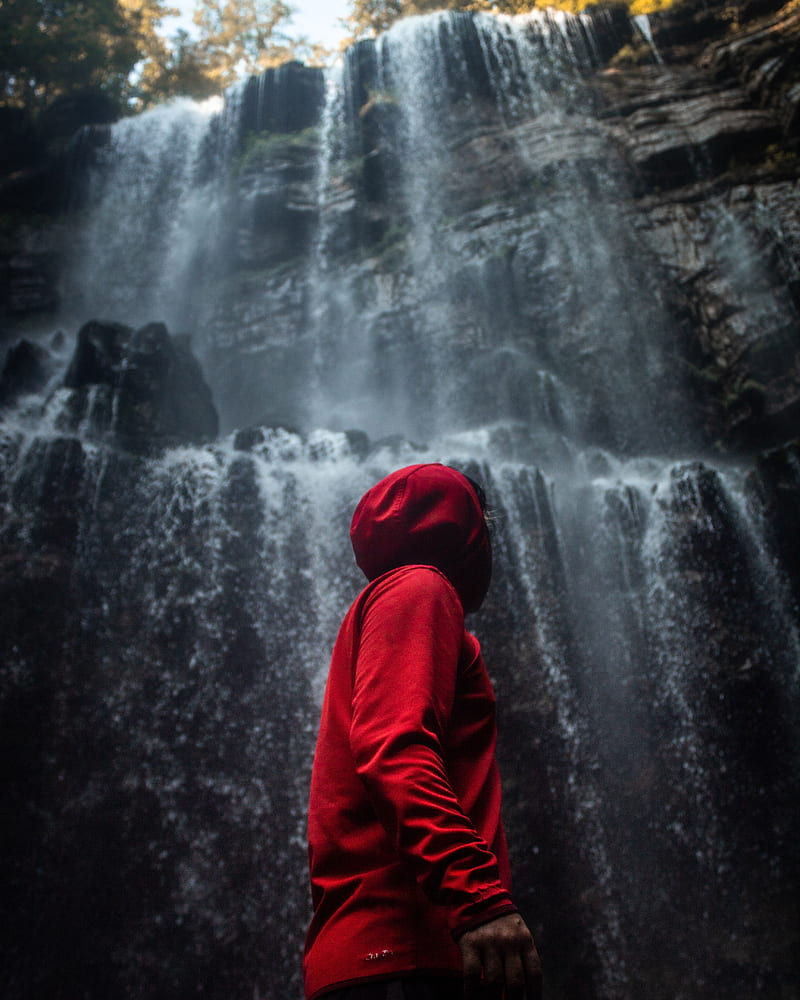 800x1000 Waterfall Hoodie, aesthetic, cascade, cool, hood, hoodie, water, waterfall, HD phone wallpaper