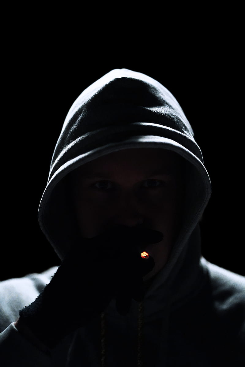 800x1200 Dark Hoodie Smoking, aesthetic, cool, dark hoodie, smoke, smoking, HD phone wallpaper