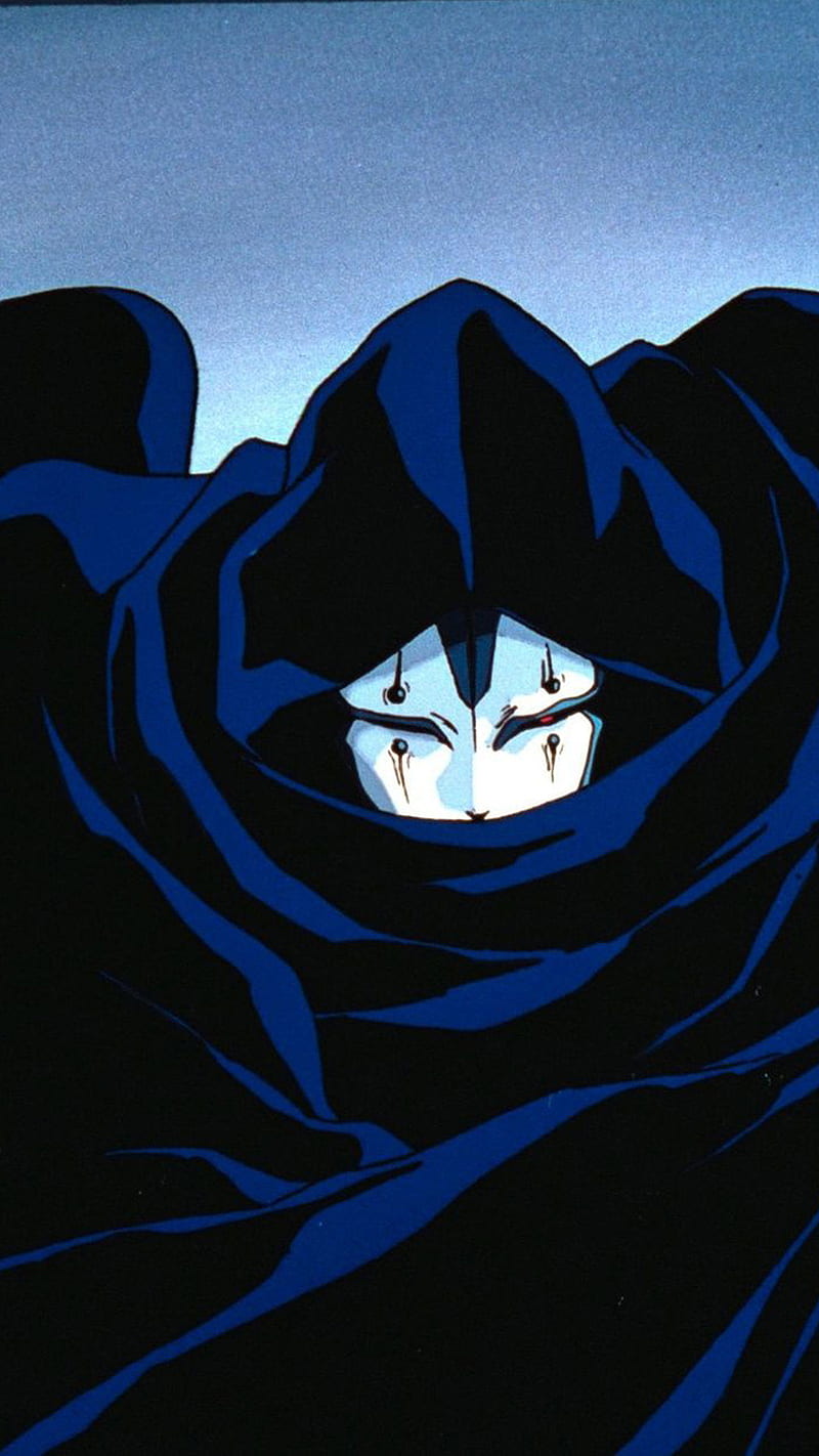 800x1422 Masked man, aesthetic, anime, cape, hood, mask, HD phone wallpaper