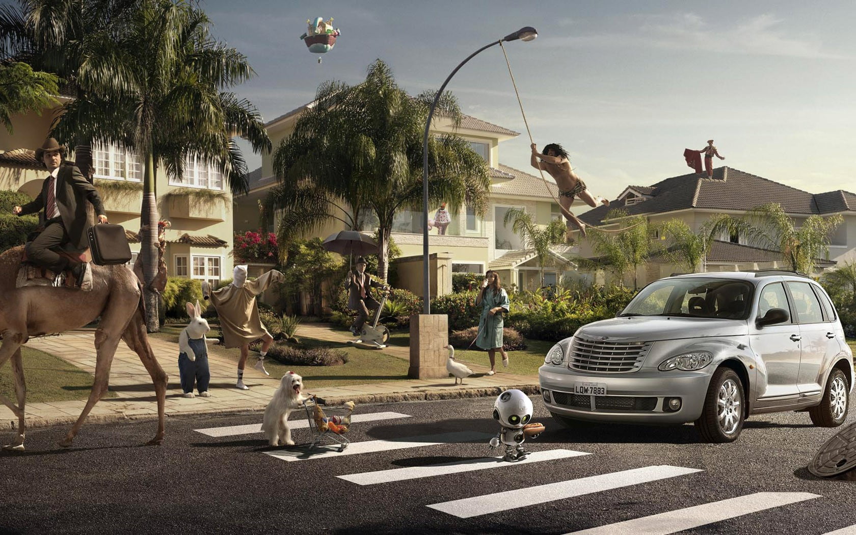 1680x1050 Silver Chrysler coupe HD wallpaper