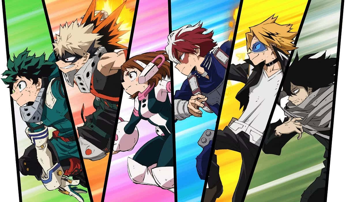 1200x700 Download Students of U.A. High School use their quirk powers in a battle practice Picture
