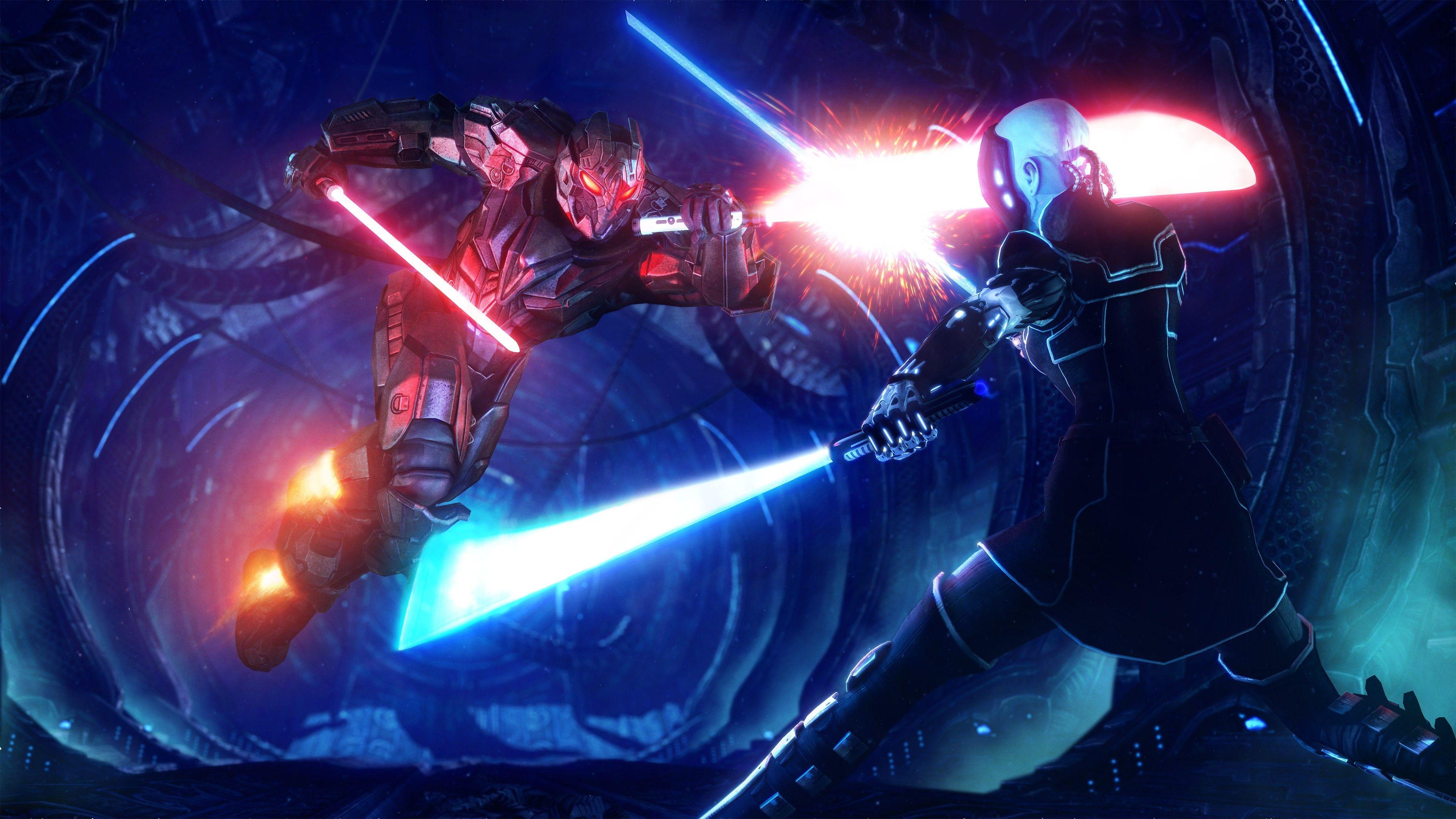 3840x2160 lightsaber, Star Wars, video games wallpaper