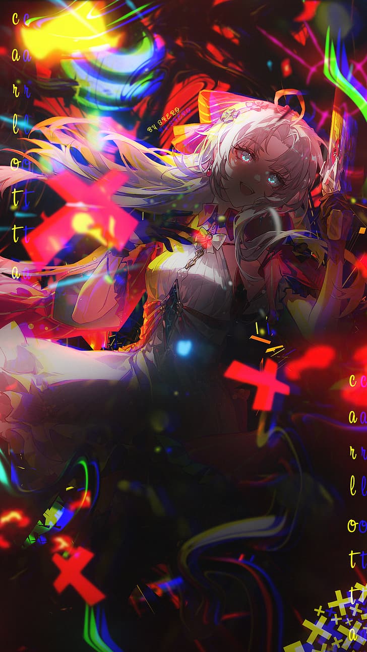 728x1294 HD wallpaper: Carlotta (Wuthering Waves), signature, anime, anime girls