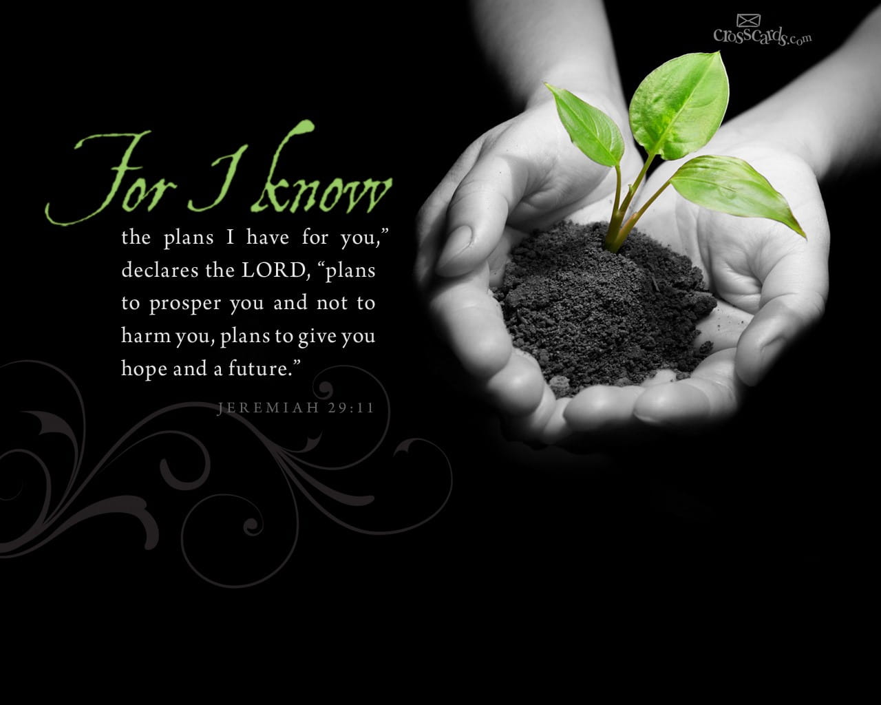 1280x1024 I Know the Plans Verses and Scripture Wallpaper for Phone or Computer