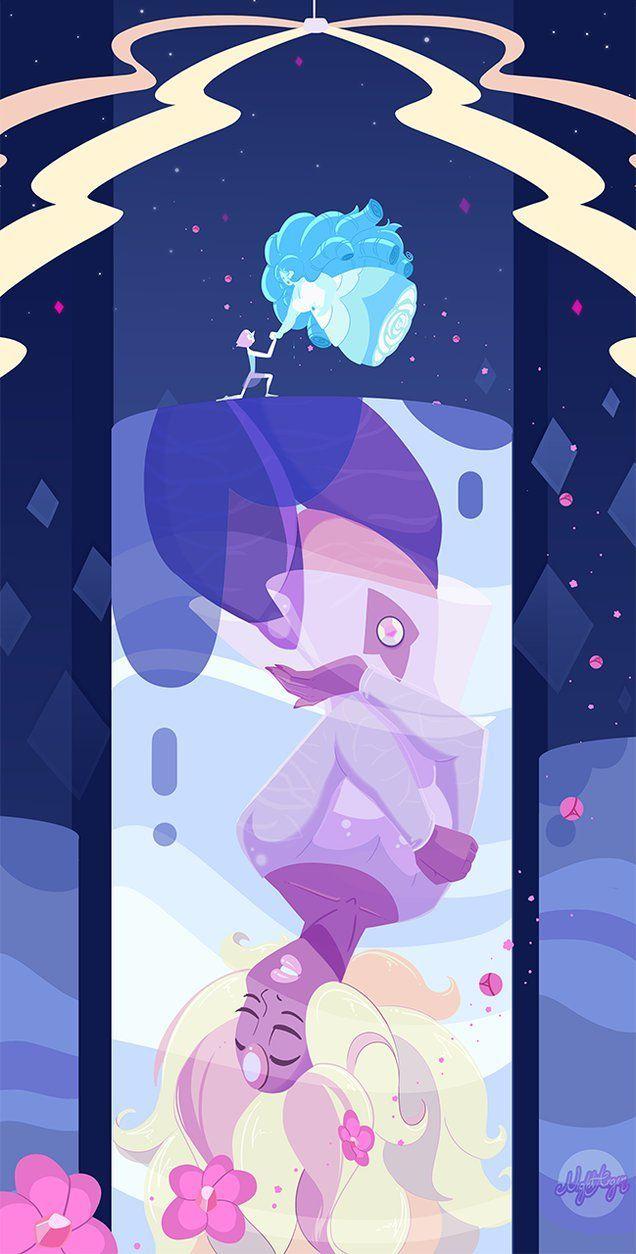 636x1254 Pearl x Rose. Steven universe wallpaper, Steven universe gem, Steven universe