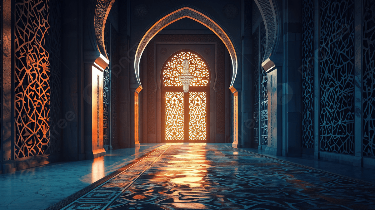 1200x673 Islamic Design Background Mosque Door With Geometric Pattern For Ramadan Eid Mubarak Card, Eid Calligraphy, Ramadan Mosque, Mosque Background Image And Wallpaper for Free Download