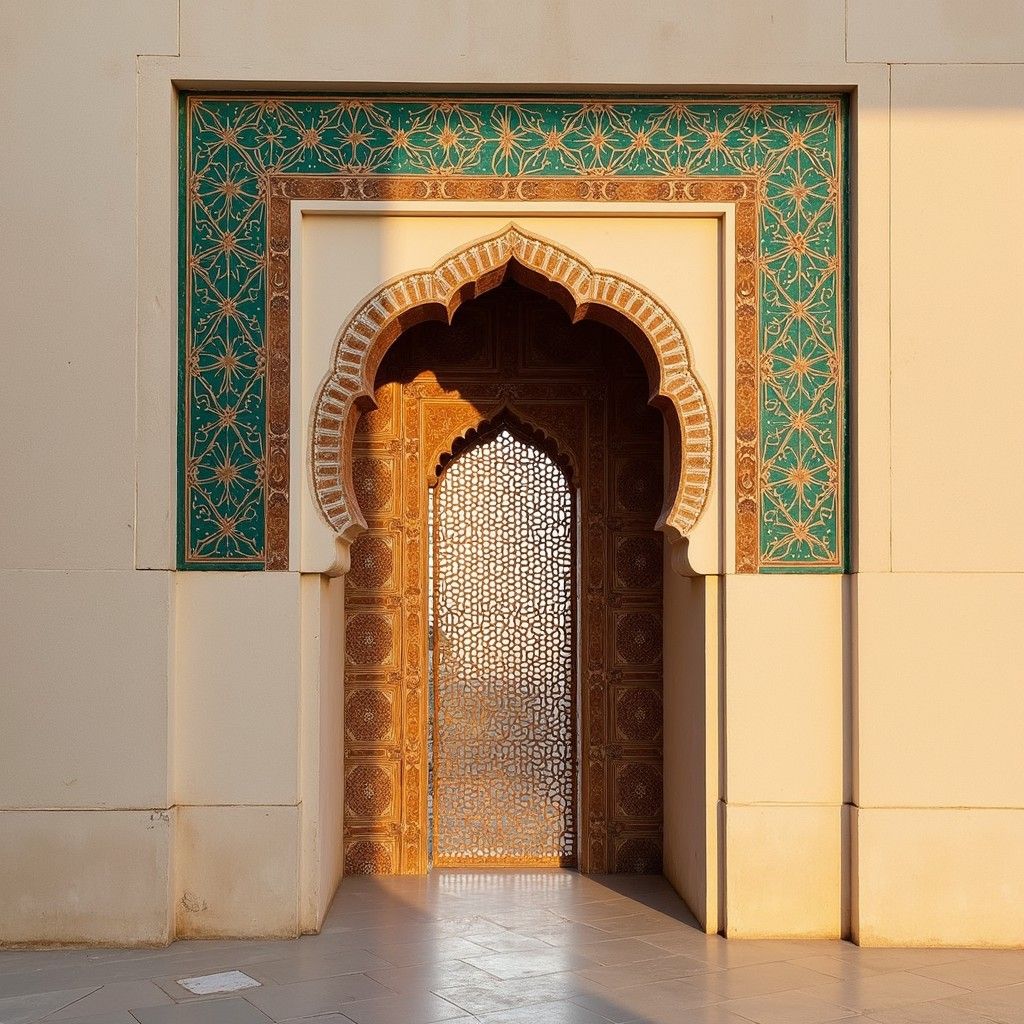 1024x1024 Download Ornate Arabic Doorway Image, Doorway, Turquoise