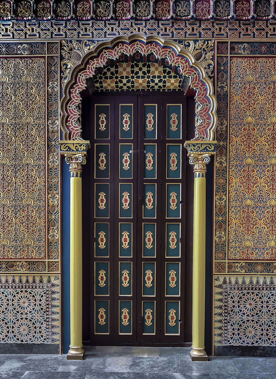 910x1247 HD wallpaper: door old, style arabesque, carved wood, trim, decorative, size