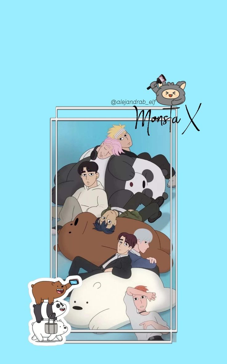 736x1180 Monsta x we bare bears. Monsta x lightstick sticker, Monsta x wallpaper, Monsta x monbebe