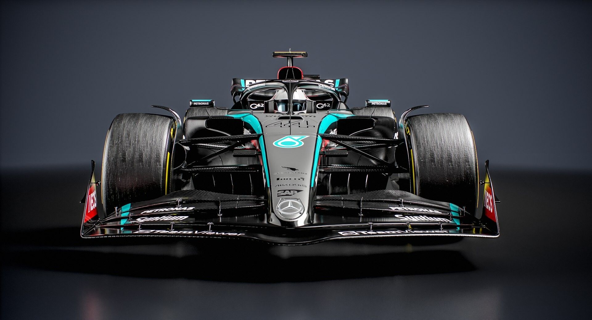 1920x1038 OpticalDreamSoft AMG F1 W15 2024 Formula 1 Race Car PBR 3D Model