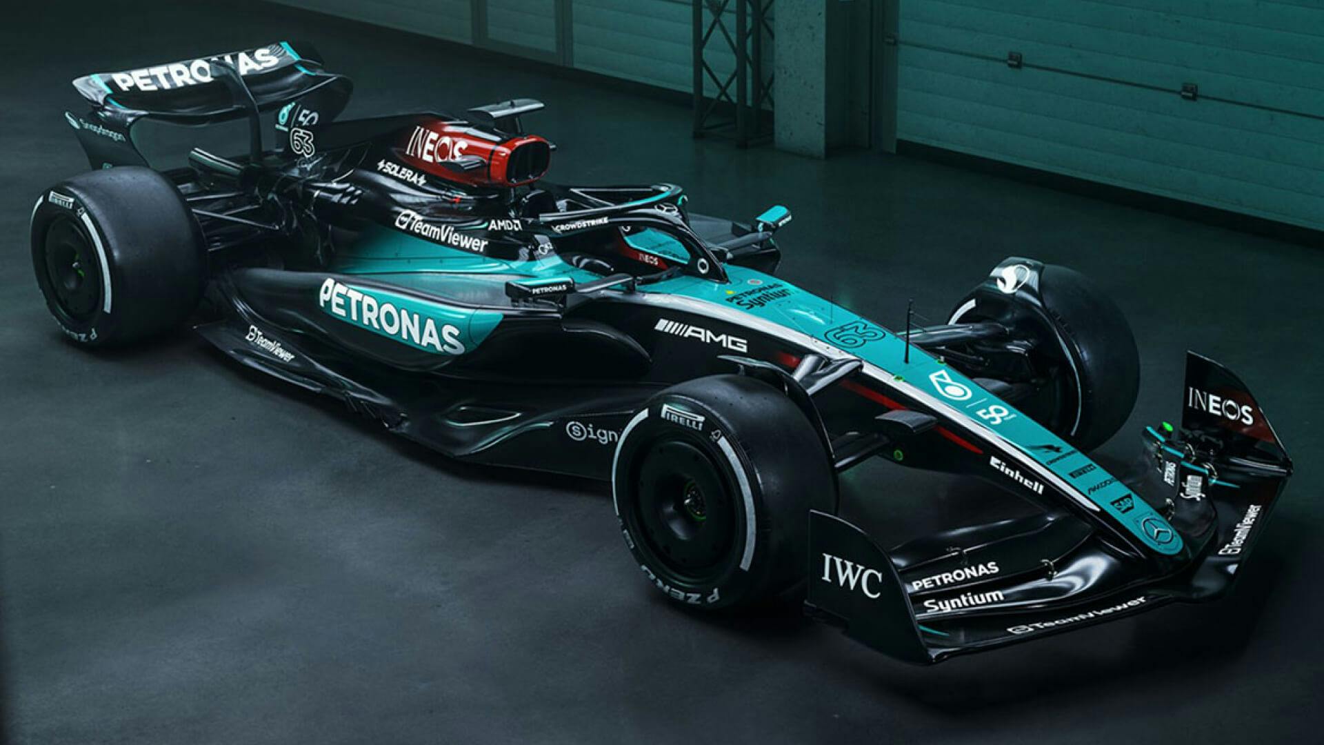 1920x1080 Mercedes: PETRONAS special Livery for 2024 Singapore Grand Prix. Formula 1 Dashboard