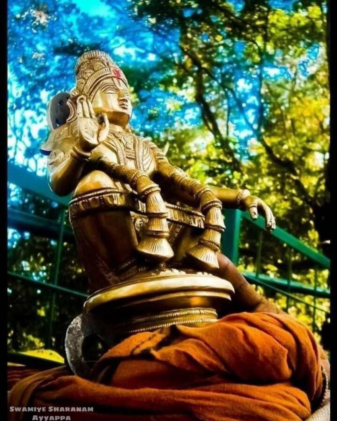 1080x1347 Download Ayyappan Brass Statue Wallpaper
