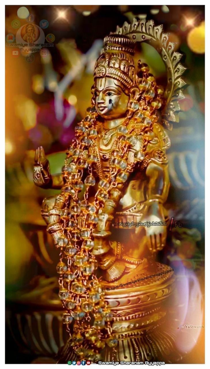729x1280 Ayyappa swamy status. Swamiye saranam ayyappa wallpaper, Gold statues in temple, Lord ayyappa