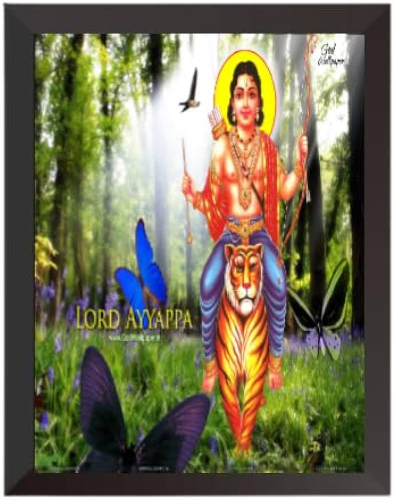 791x1000 Lord Ayyappan Wood Photo Frame, 30 x 20 cm, Black : Amazon.in: Home & Kitchen