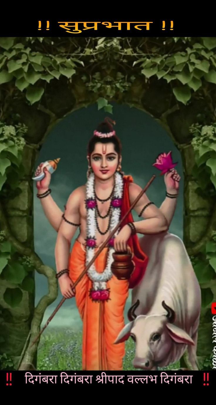 736x1376 Dattatray HD wallpaper. Dattaguru image full hd, Ek mukhi dattatreya image, A hindu god