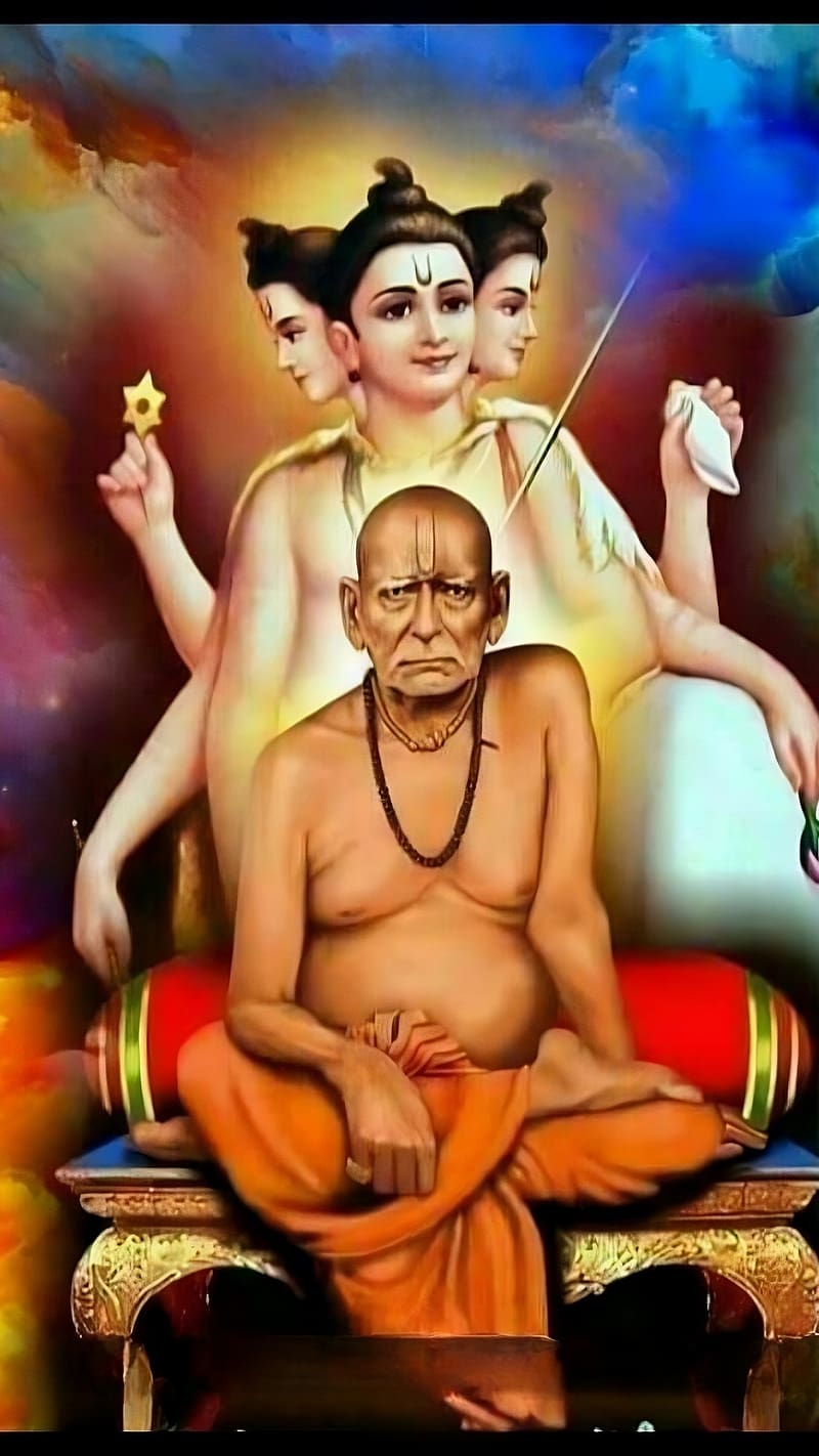 800x1422 Swami Samarth, swami datta, swami, datta, lord, god, HD phone wallpaper
