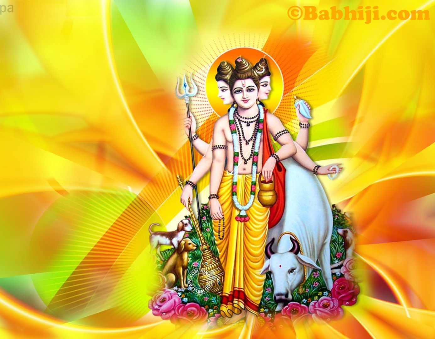 1385x1080 Dattatreya Wallpaper