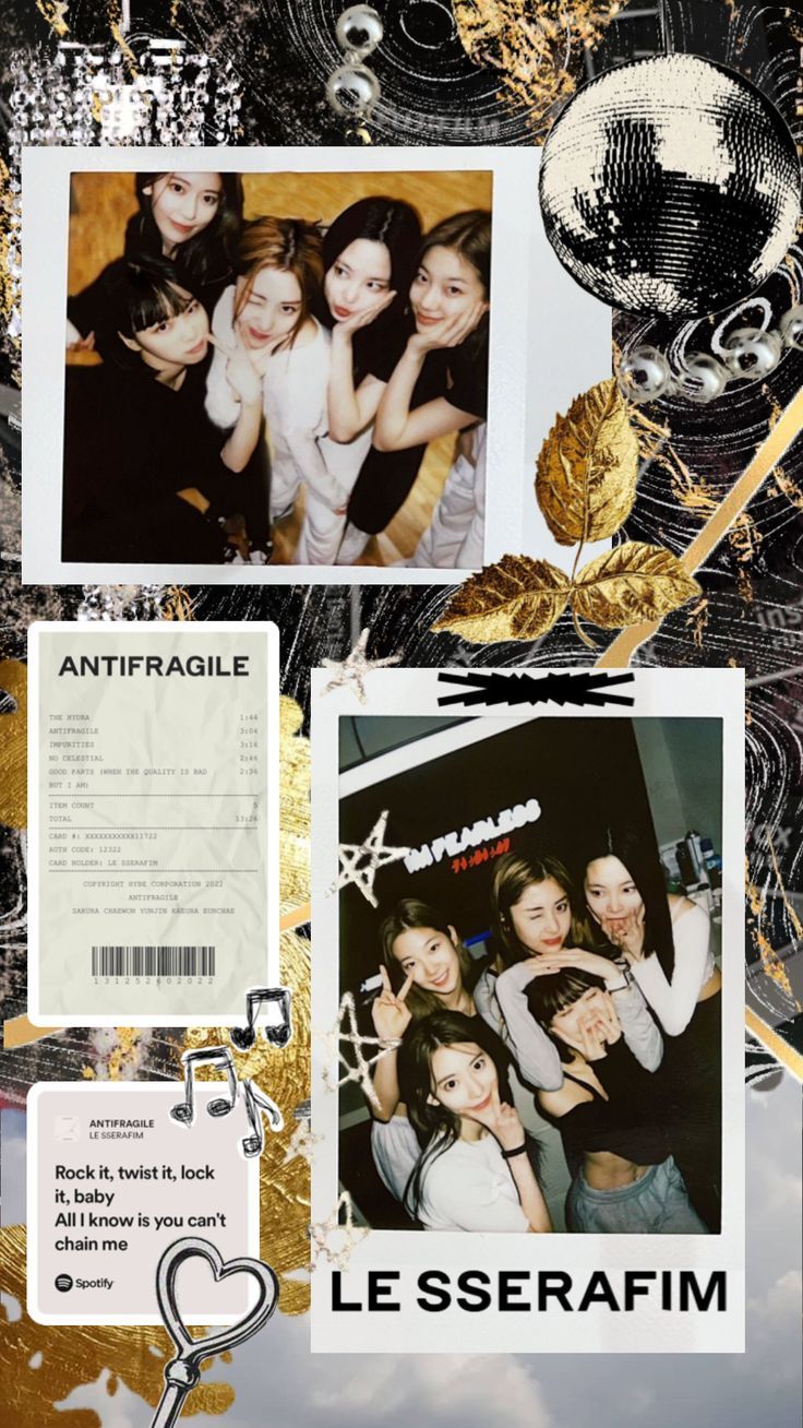 736x1308 Check out piscesadri's Shuffles. Le sserafim antifragile wallpaper, Lesserafim wallpaper antifragile, Yunjin collage
