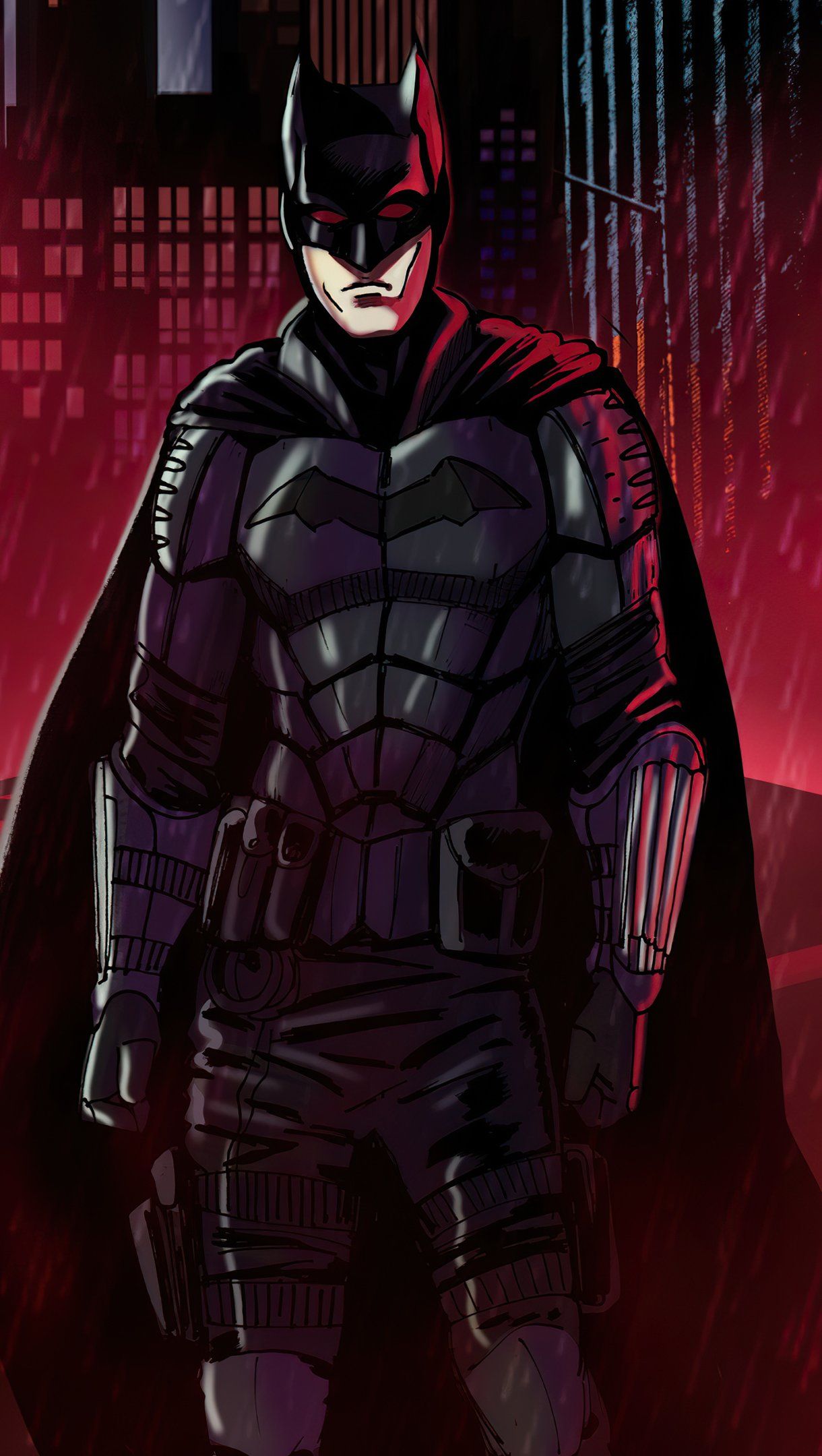 1220x2160 Batman Night Cyberpunk Wallpaper 4K for iPhone and Mobile Phone