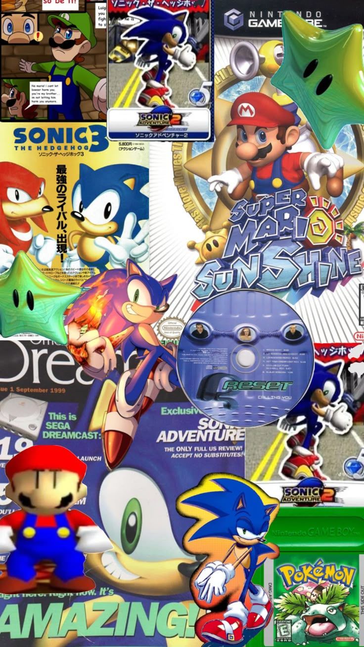 736x1308 Check out lisaloverock's Shuffles. Sega and nintendo, Mario and sonic wallpaper, Retro nintendo background