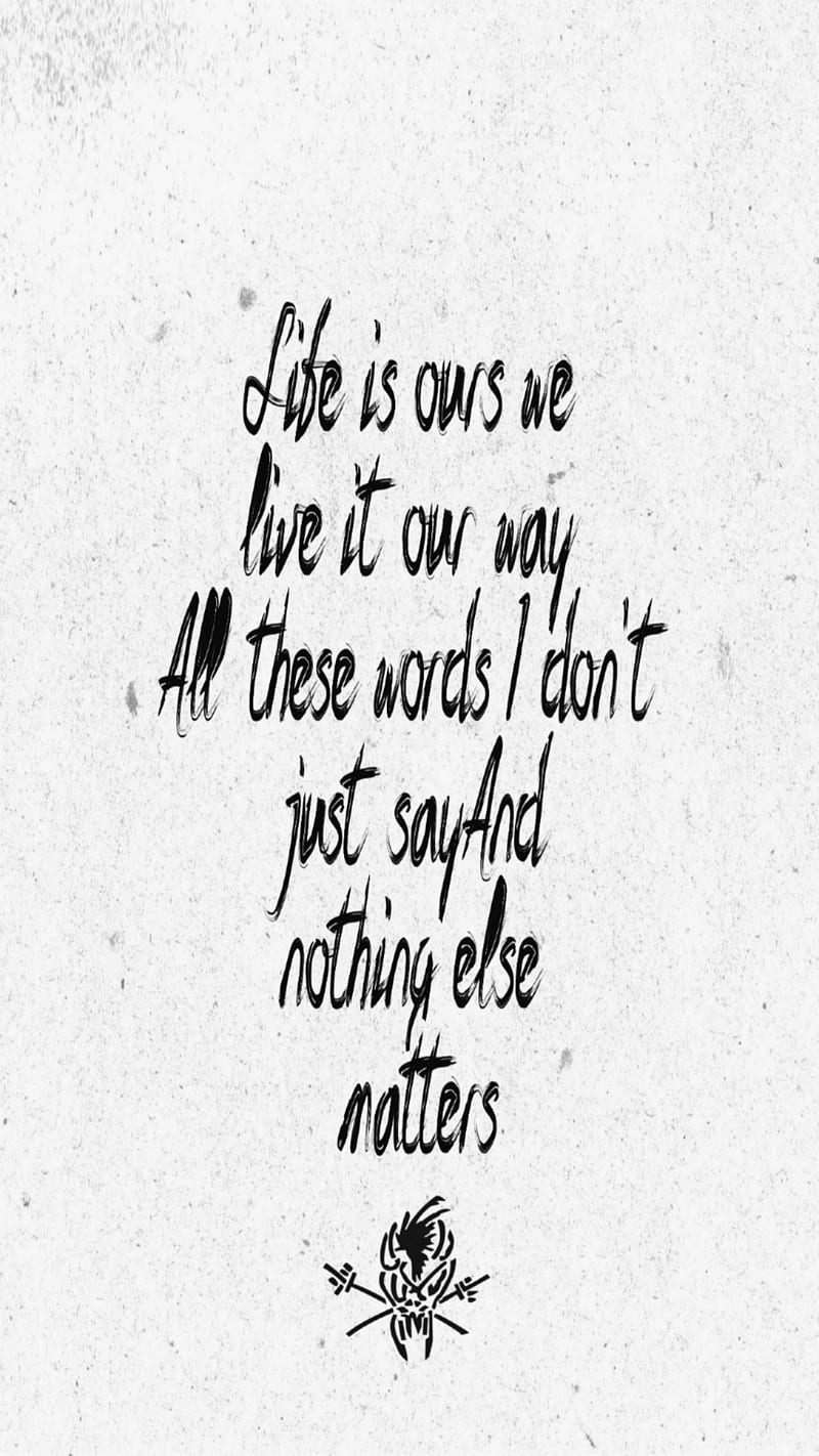 800x1422 Nothing else matters, metallica, music, quotes, rock, sayings, HD phone wallpaper