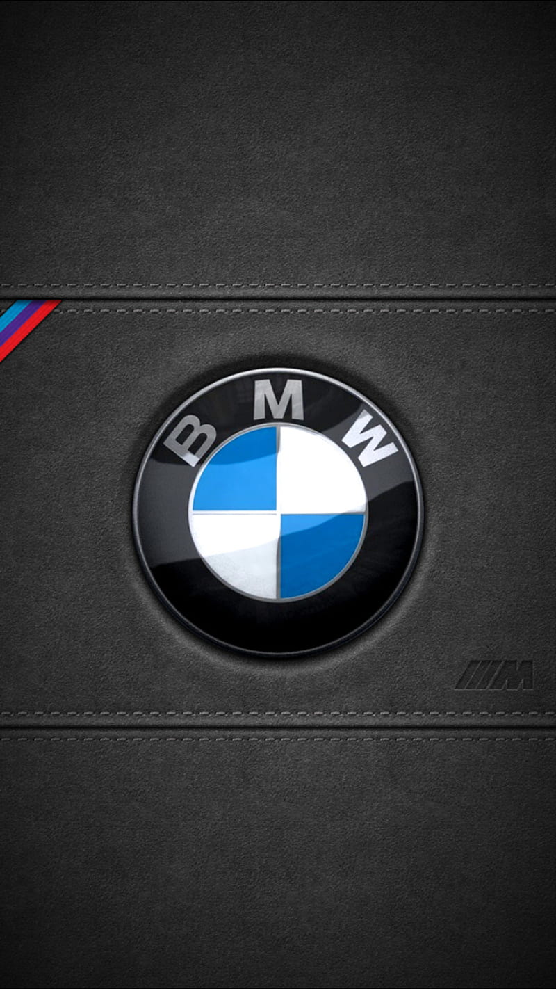 800x1422 BMW Logo badge, emblem, leather, m power, HD phone wallpaper