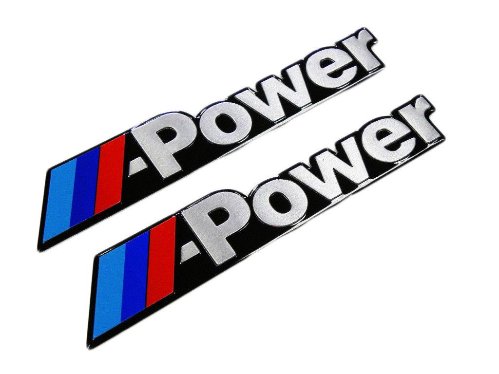 1024x768 QTY 2 PAIR BMW M POWER ENGINE THIN ALUMINUM BADGE MOTORCYCLE BIKE EMBLEMS PAIR