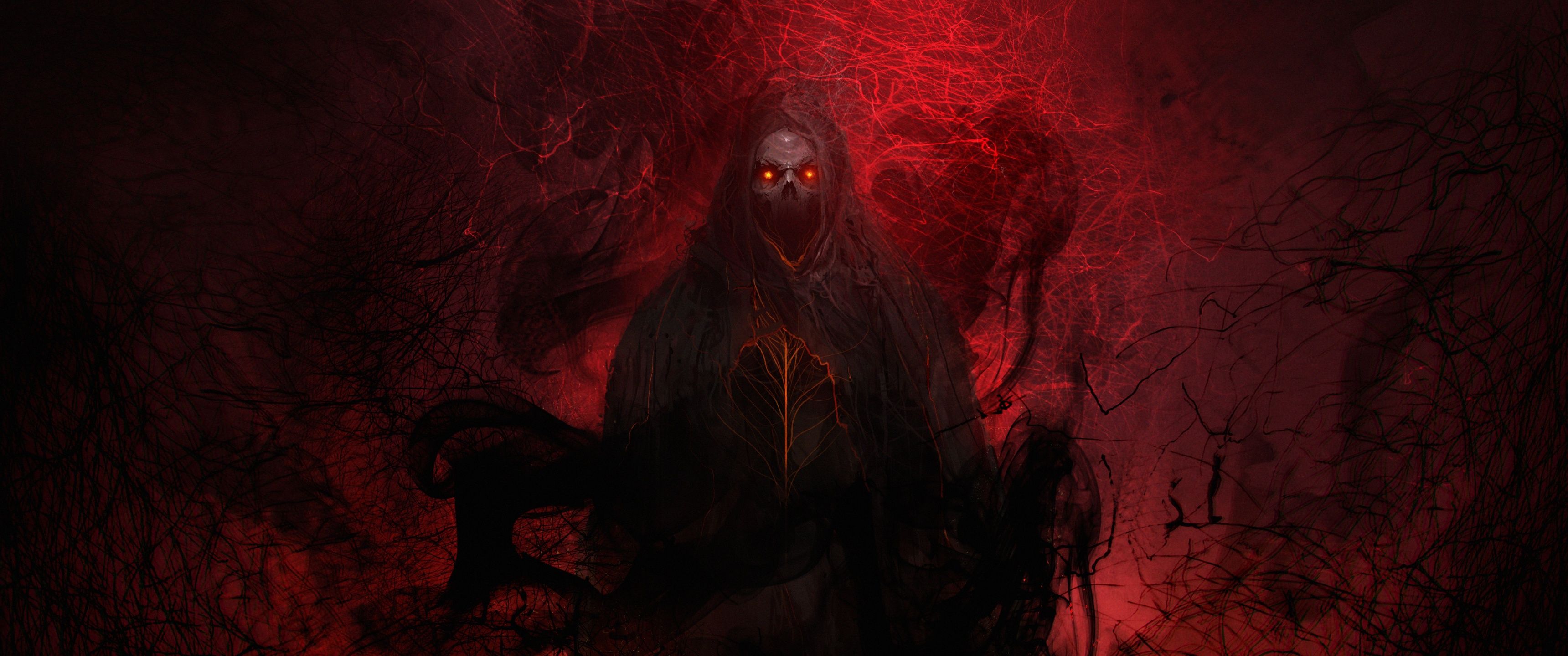 3440x1440 Hell Wallpaper 4K, Demon, Scary, Frightening, 5K