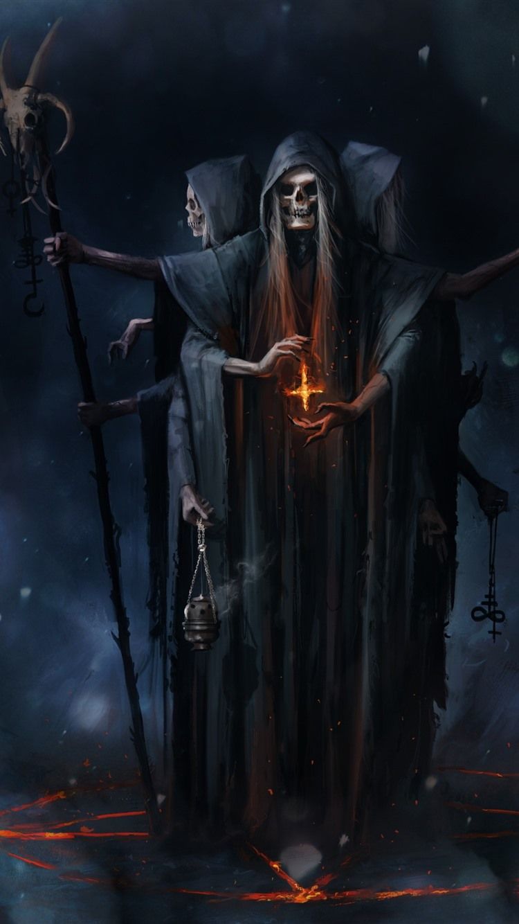 750x1334 Wallpaper Demon, horror, art picture 3840x1200 Multi Monitor Panorama Picture, Image