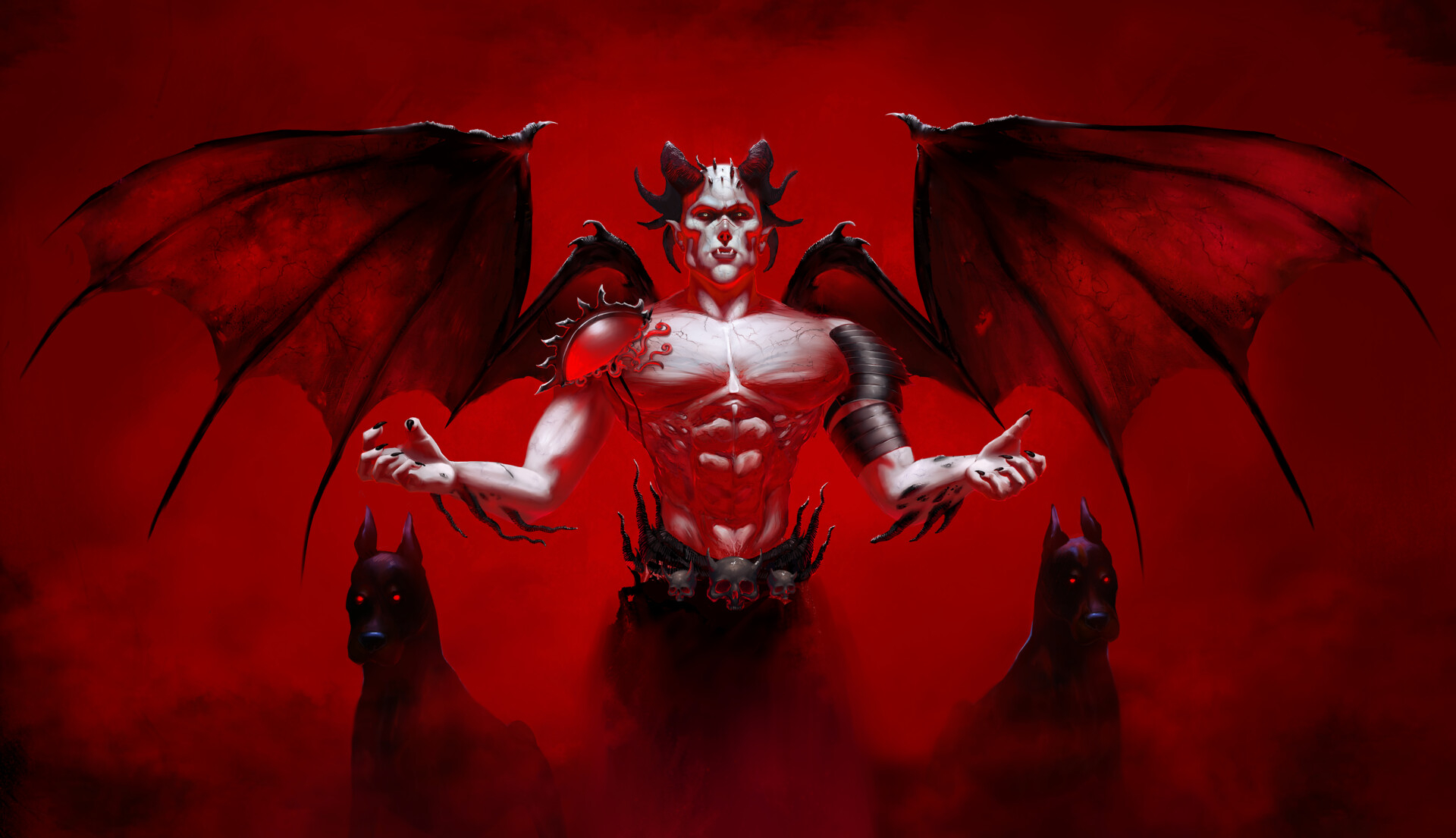 1920x1105 God of Hell HD Dark Demon Art Wallpaper, HD Artist 4K Wallpaper, Image and Background