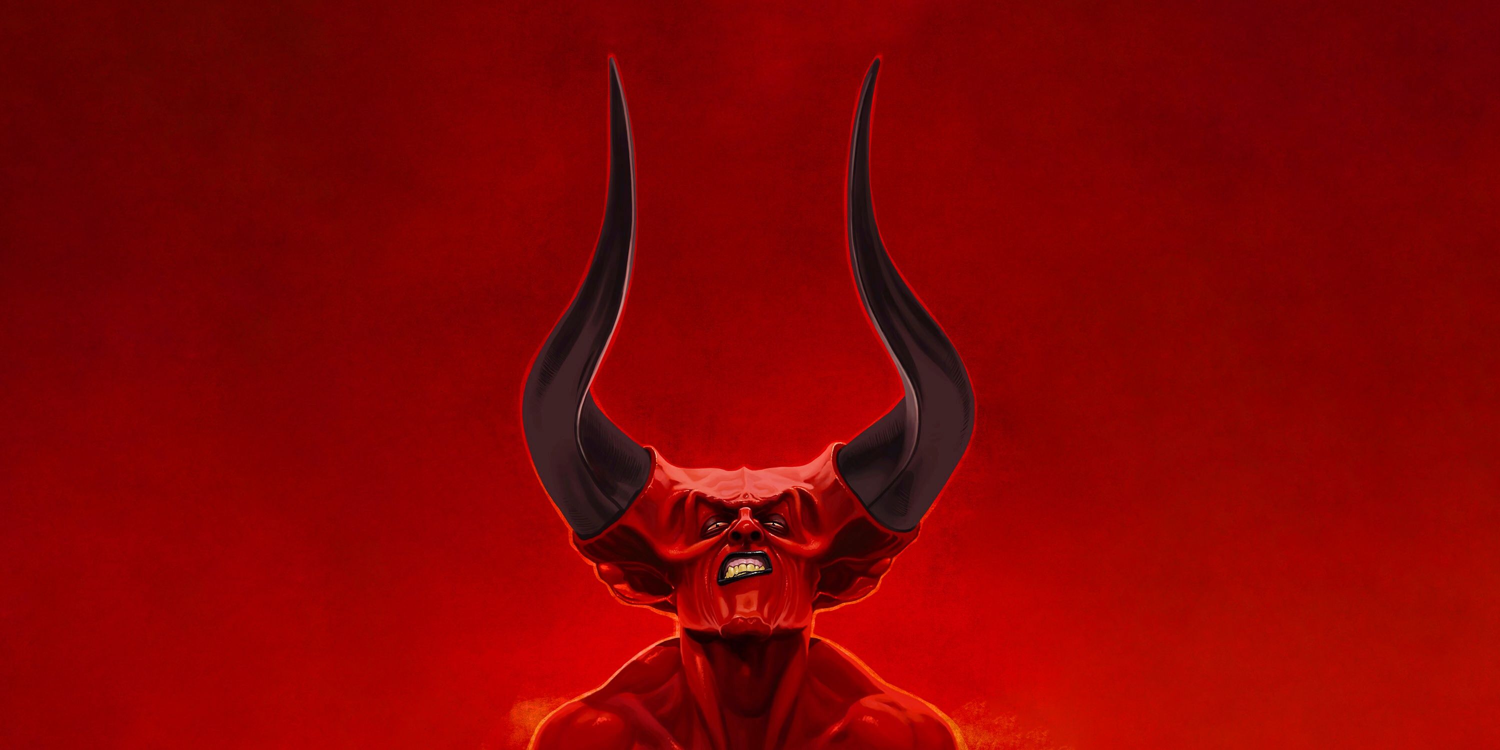 3000x1500 Desktop wallpaper: Demon, Movie, Legend (1985), Horns 4K free download for PC. 956177