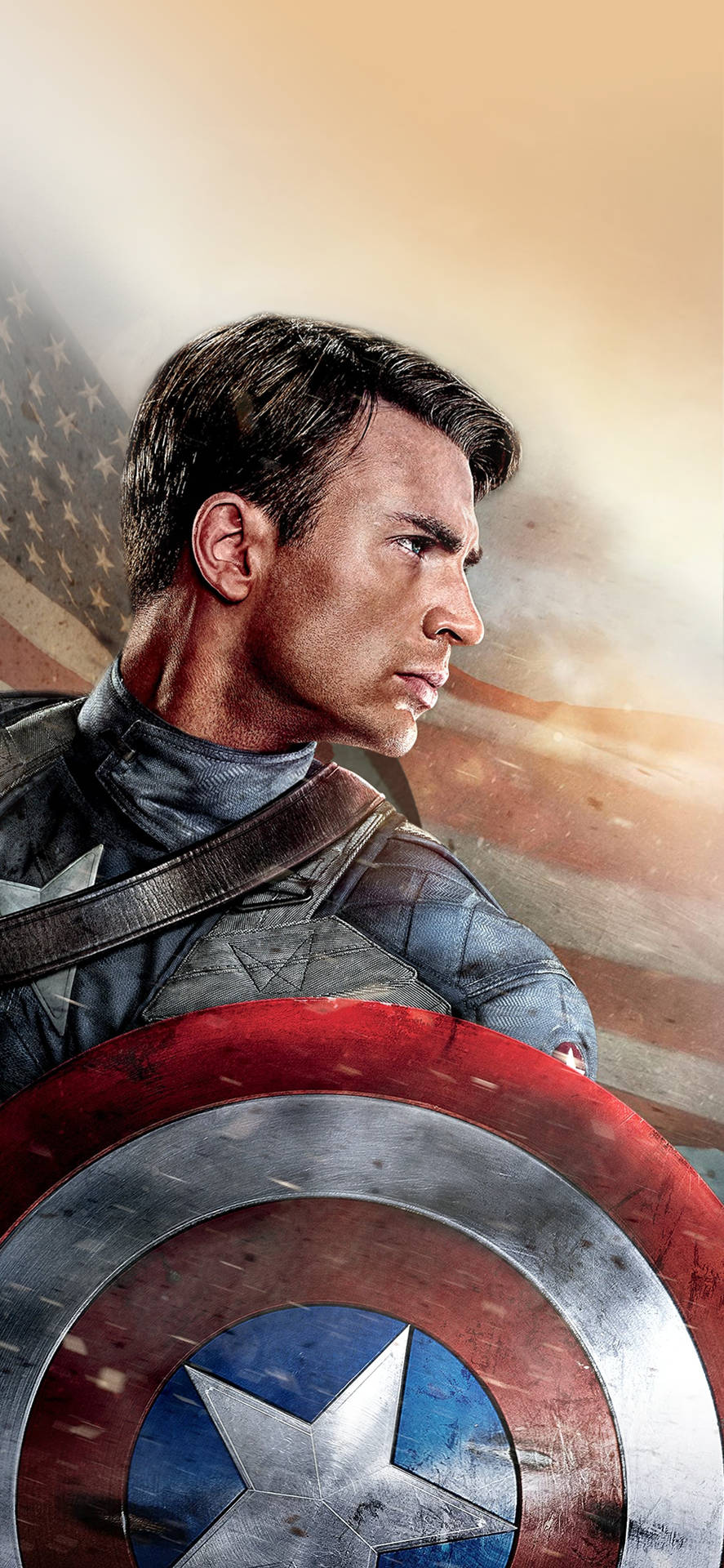 887x1920 Steve Rogers iPhone Wallpaper
