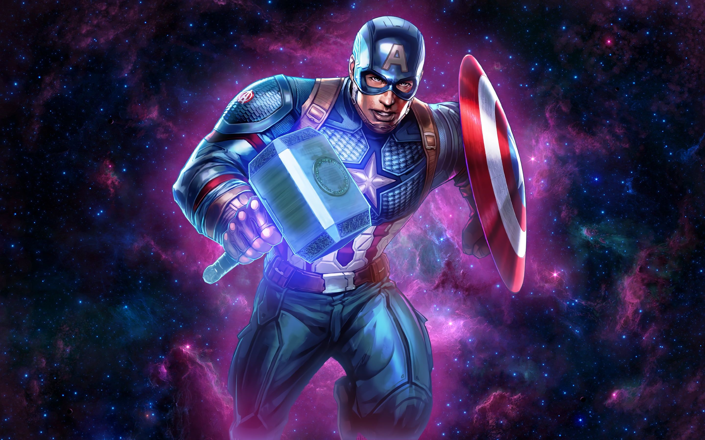 2880x1800 Free Captain America 2K wallpaper for desktop and phone