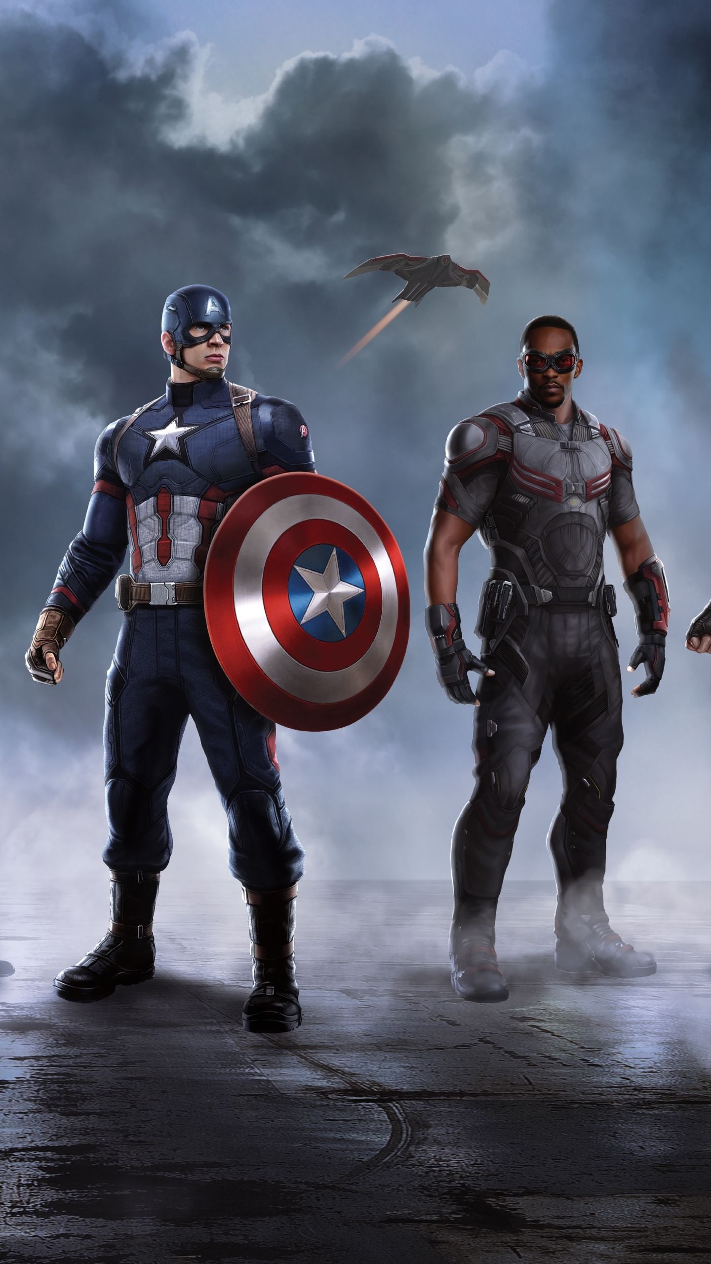 1440x2560 Phone wallpaper: Captain America, Movie, Captain America: Civil War, Falcon (Marvel Comics), Sam Wilson, Steve Rogers 1181009