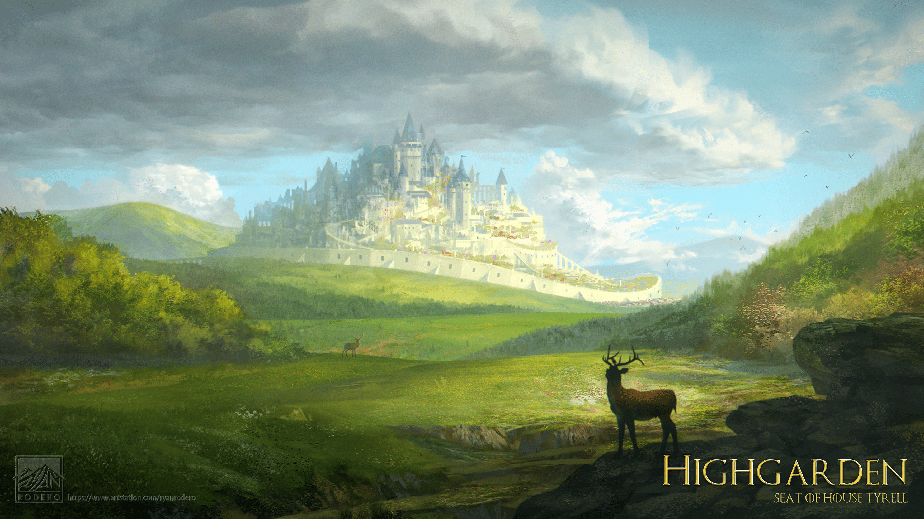 3500x1969 Castle Highgarden Fan Art. By Me. My Twist, My Take On The Different Kingdoms Of Westeros From The Game Of Thrones ASOIAF World