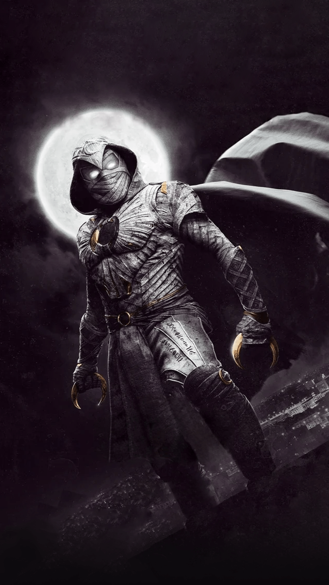 1080x1920 In commemoration of Moon Knight's release, I cleaned up the posters and converted them into mobile wallpaper