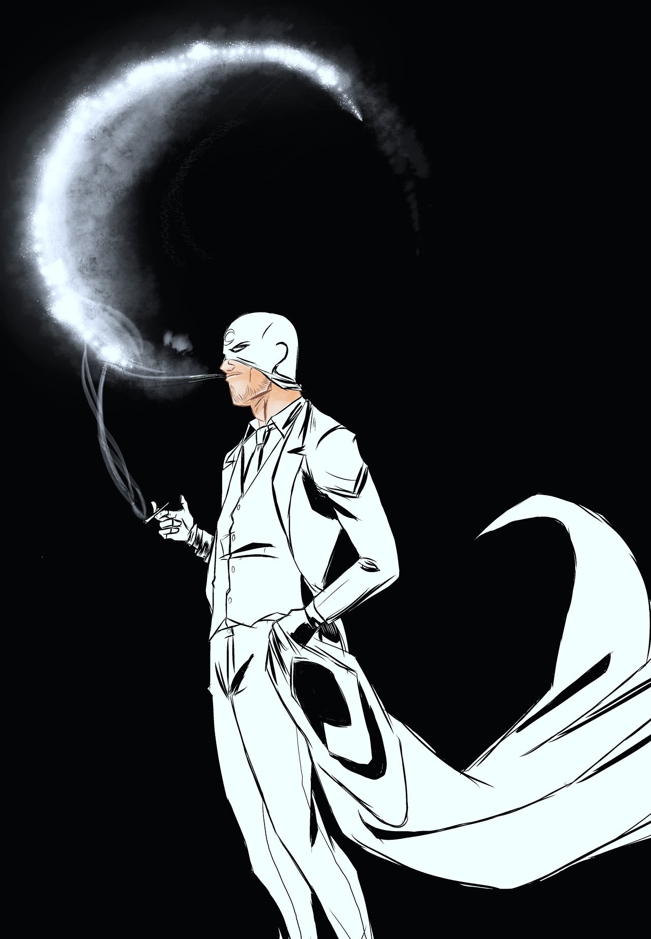 1280x1845 Moon Knight Suit Wallpaper