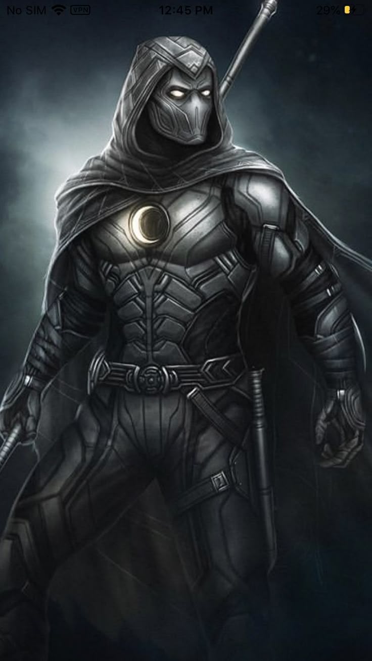 736x1309 Moon knight dark suit. Medieval moon knight, Moon knight suit concept, Moon knight wallpaper
