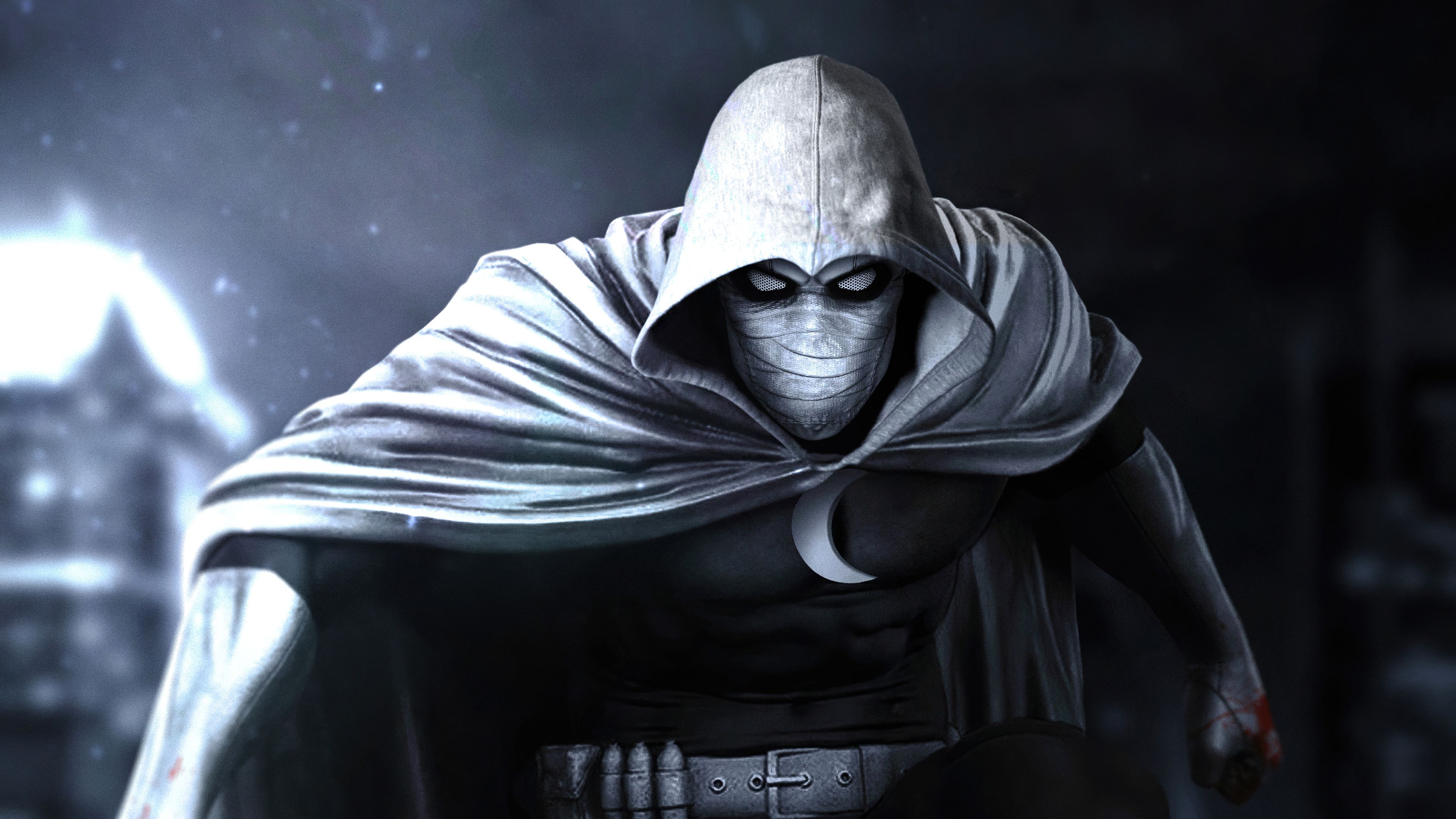 3840x2160 Moon Knight Suit Wallpaper