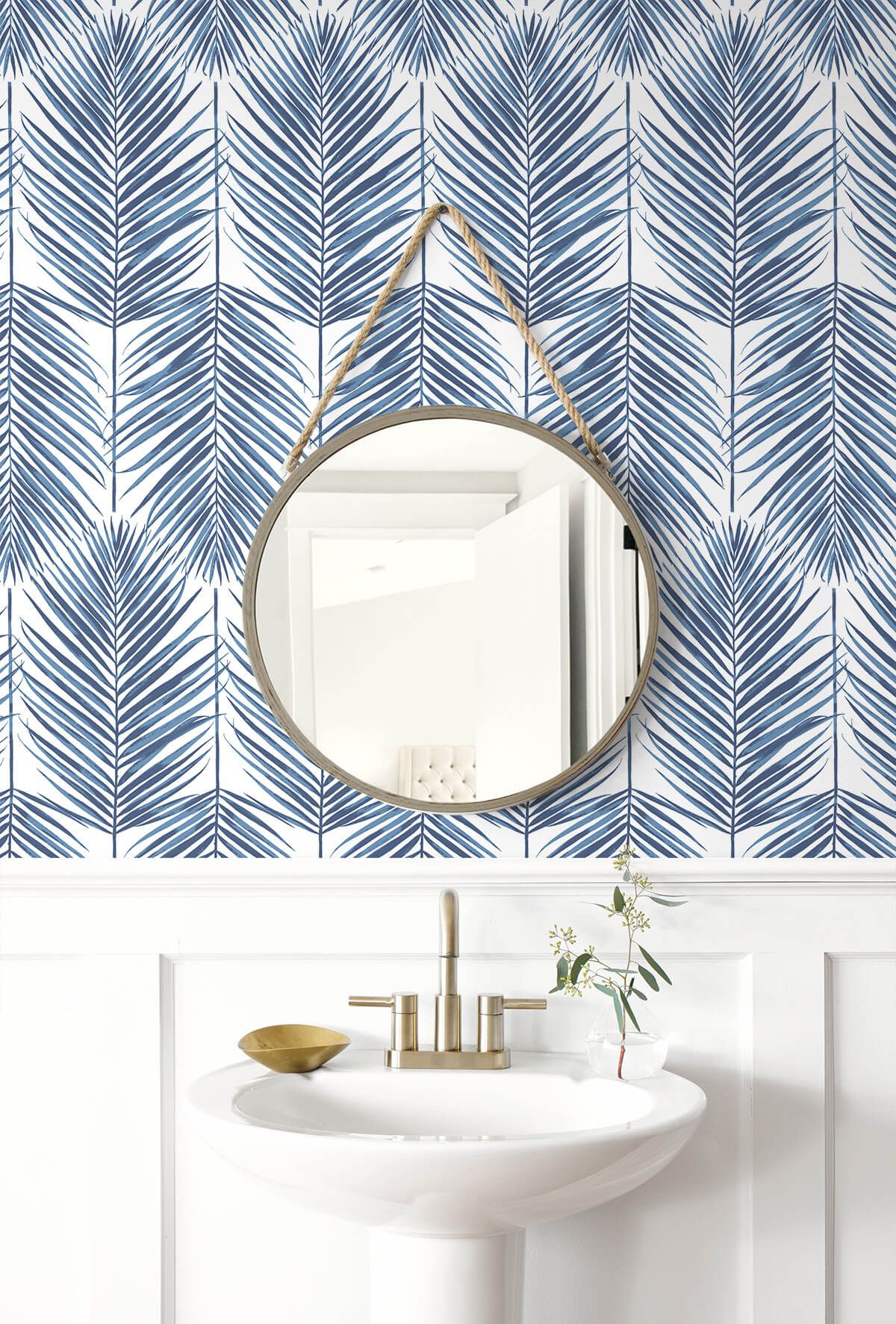 1200x1773 Paradise Palm Prepasted Coastal Blue PR10702 Wallpaper