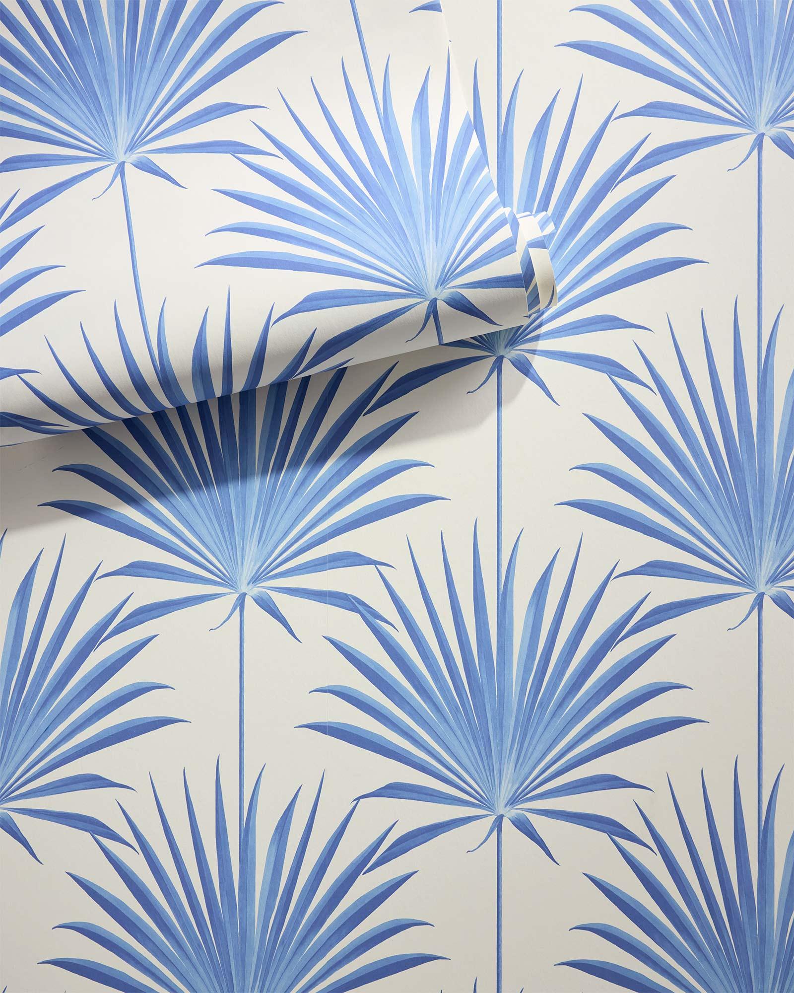1600x2000 Island Palm Wallpaper, French Blue. Serena & Lily