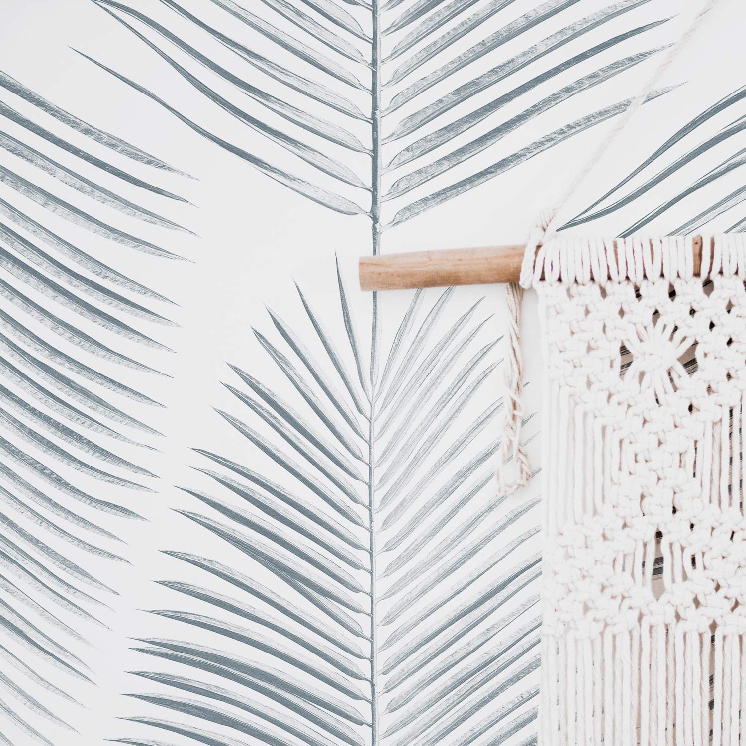 1500x1500 Blue Palm Leaf Wallpaper
