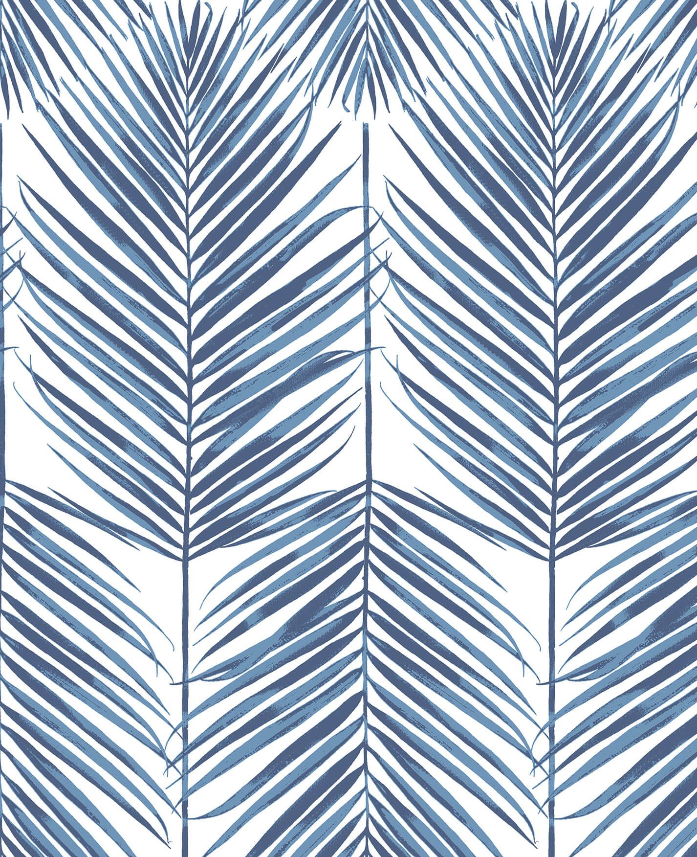 1426x1752 Paradise Palm Prepasted Coastal Blue PR10702 Wallpaper