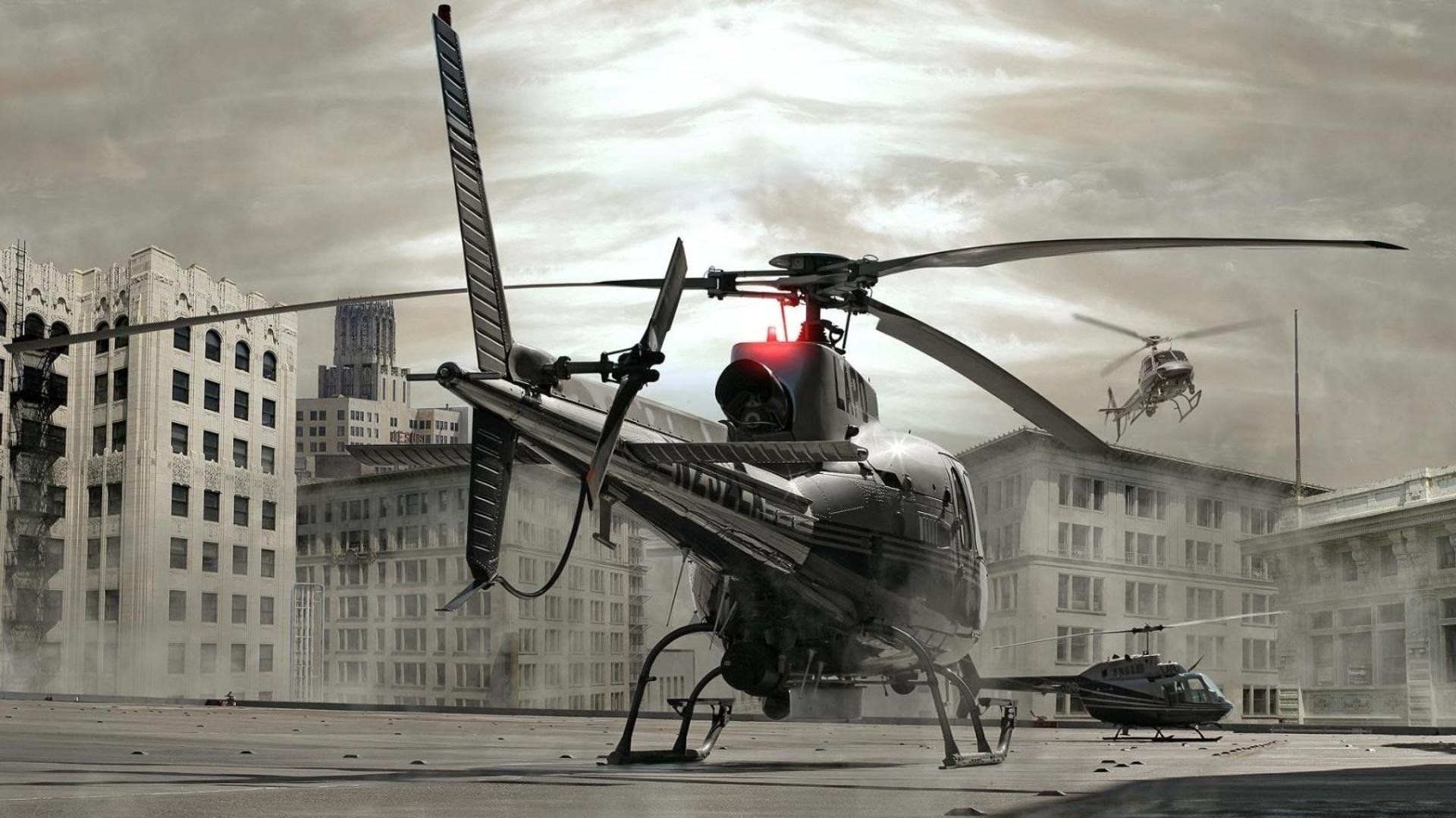 1920x1080 Urban Rotor: HD Helicopter Wallpaperx1080